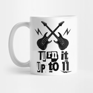 Turn It Up To 11 Rock N Roll Guitarist Mug